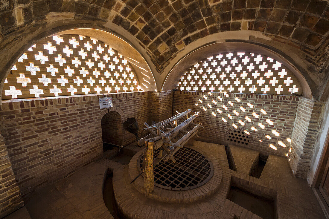 'Oil press on the roof of the Sultan Amir Ahmad Hamam (Bathhouse); Kashan, Esfahan Province, Iran'