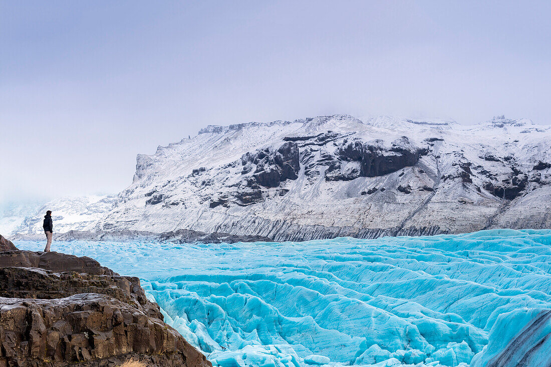 Vatnajokull glacier near Skalafsll, Iceland, Polar Regions