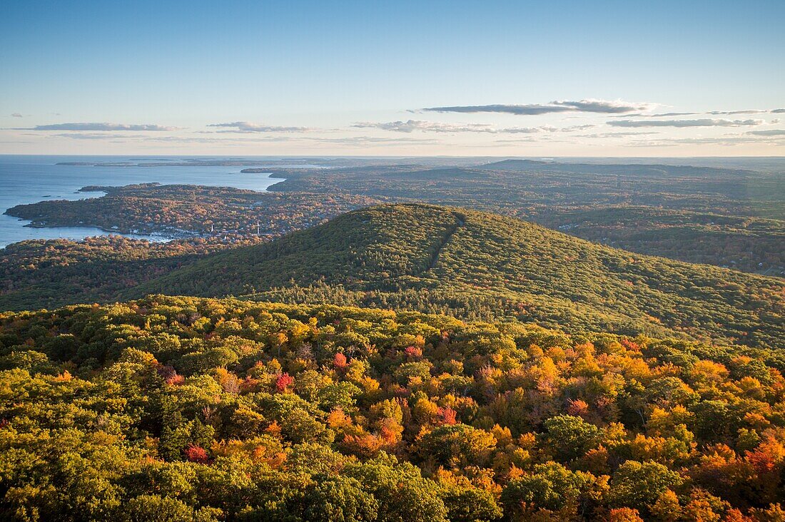 Landscape of Camden Hills State Park in Camden, Maine.