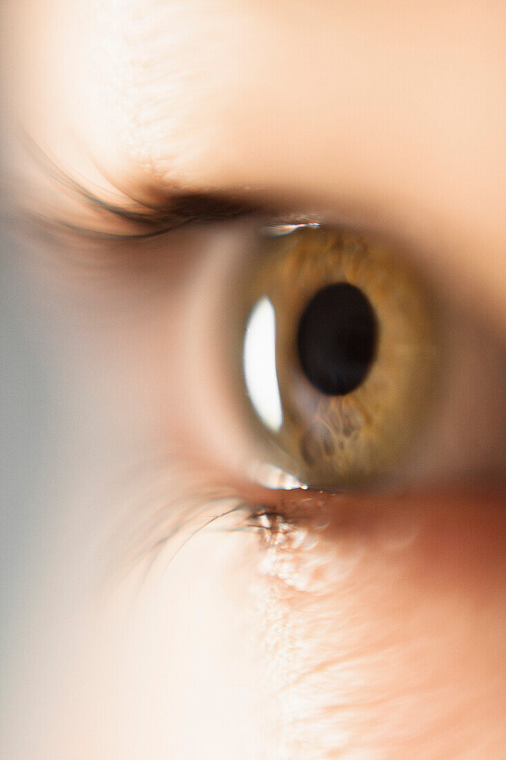 Macro shot of woman's eye