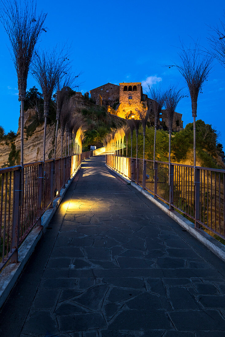 Civita di Bagnoregio, Viterbo, Lazio, Central Italy, Europe, The bridge to the dying city