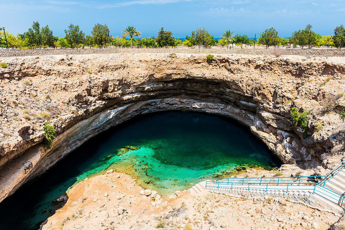 Hawiyat Najm Park, Sinkhole Park, Sultanate of Oman, Middle East, Bimmah Sinkhole