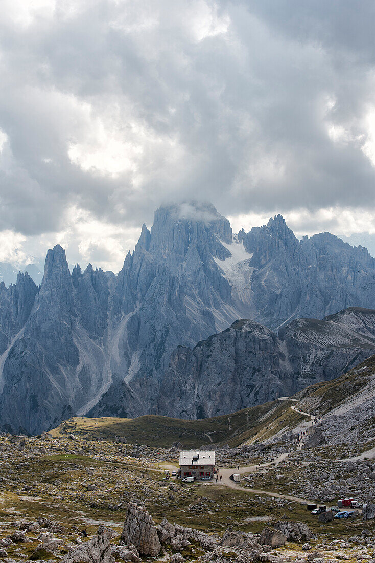 Sesto Dolomites, Belluno province, Veneto, Italy, Europe, Refuge Lavaredo and Cadini di Misurina