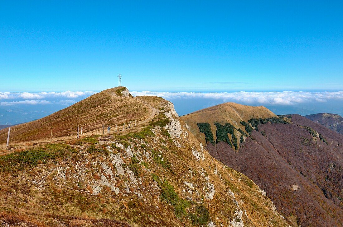 The cross of Corno alle Scale, Appennine Tuscan-Emilian, Italy