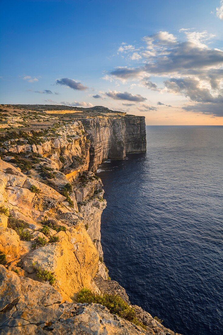 Malta, Gozo. Seascape at Azure Window natural arch, near St Lawrence