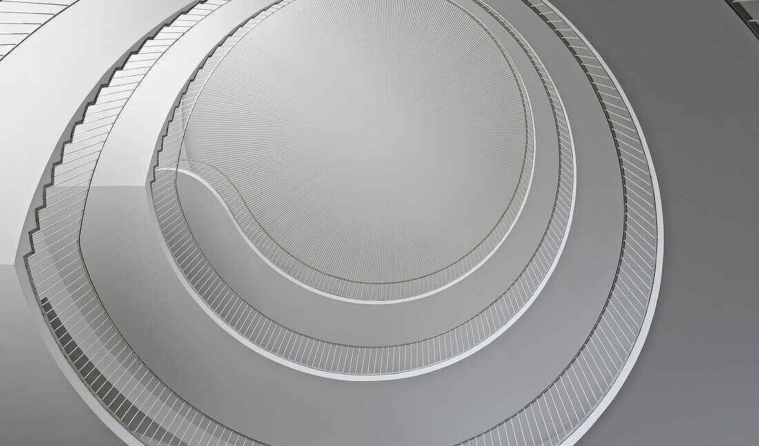 Low angle view of spiral staircase