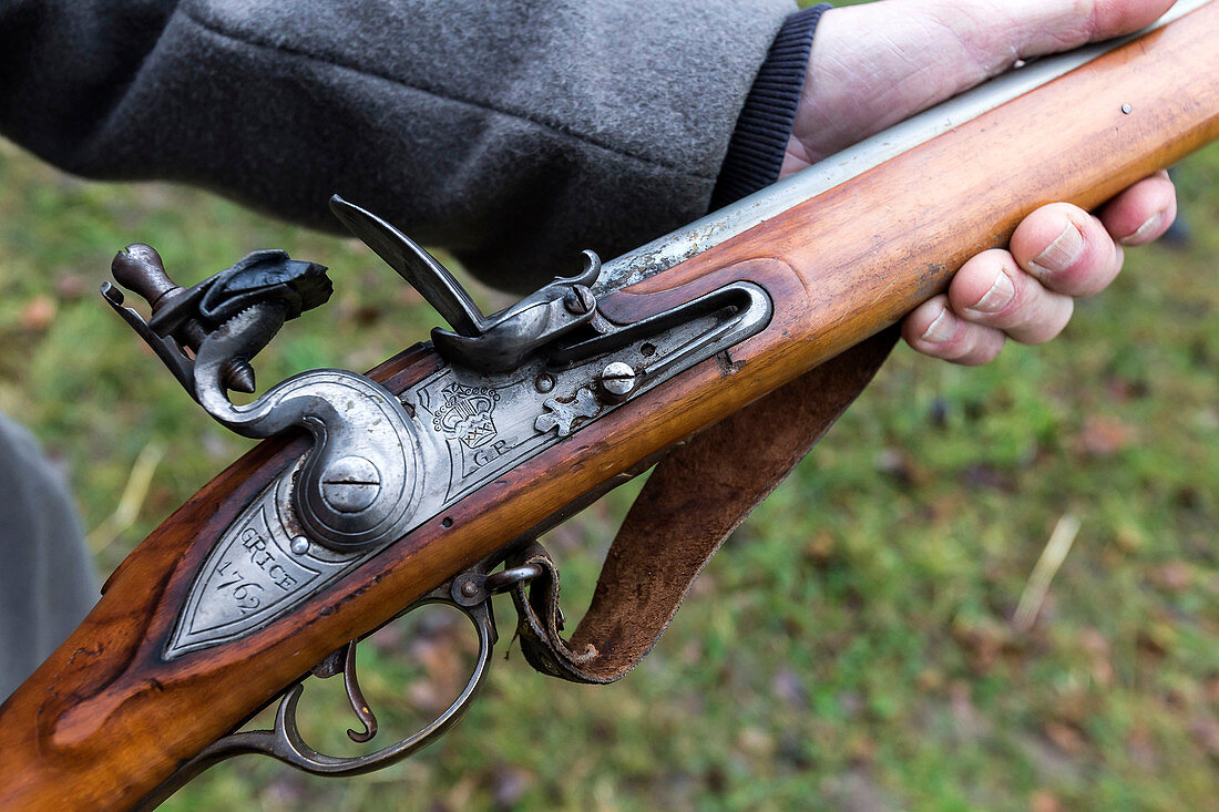 France, North-Central France, Nogent-sur-Seine, bicentenary of the French Campaign, rifle butts