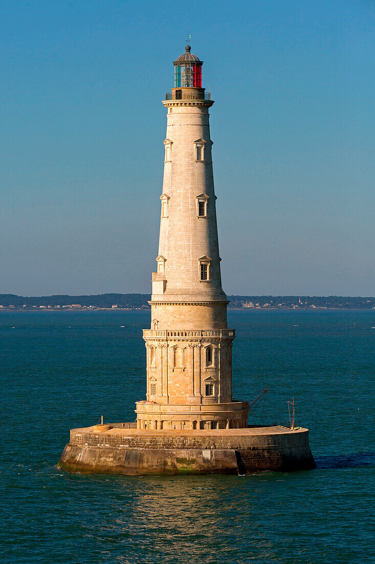 France, Gironde estuary, open sea, Cordouan lighthouse
