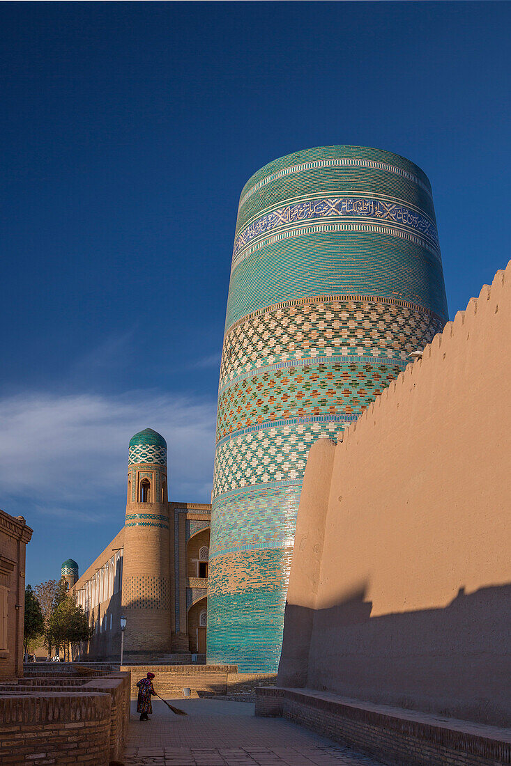 Uzbekistan, Khorezm Region, Khiva, Itchan Kala, Kalta Minor Minaret (W.H.)