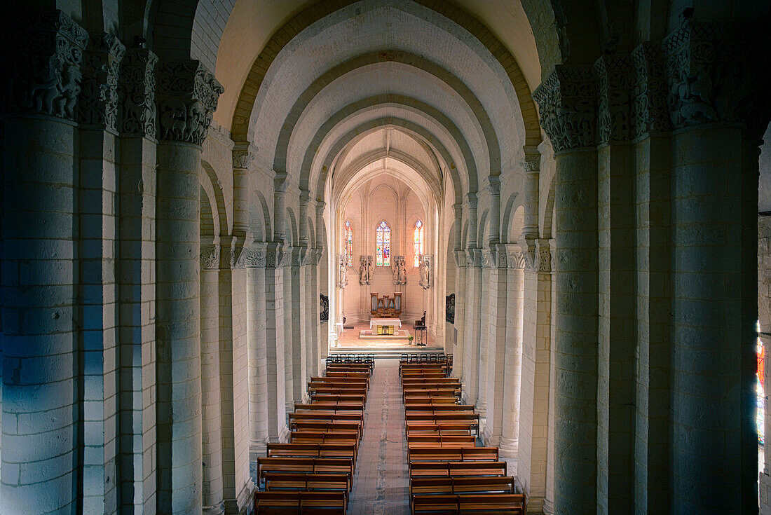 France, South-Western France, Saintes, Saint-Eutrope basilica, nave