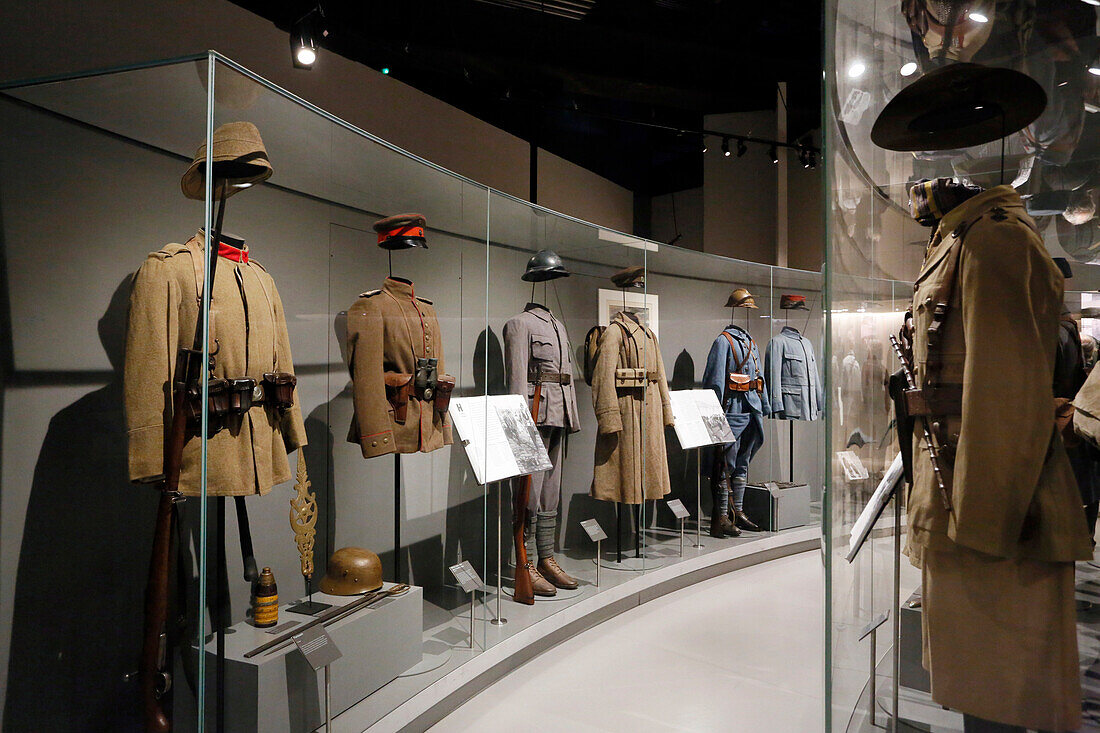 France, Seine et Marne. Meaux. Museum of the Great War in the country of Meaux. WWI. Gallery showing Ottoman uniforms.