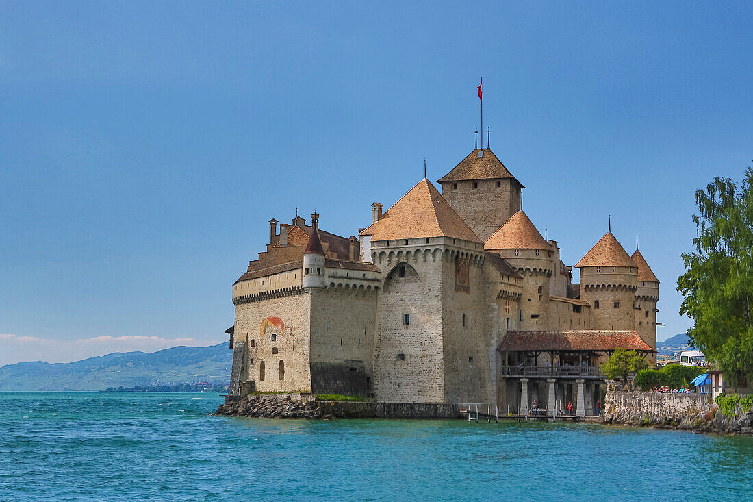 Switzerland, Chillon Castle, Lake Geneva