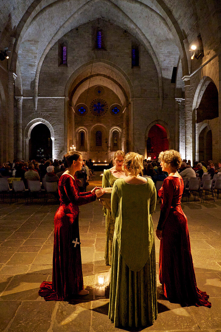 France, Midi Pyrenees, Aveyron, Festival of Sacred Music in Sylvanes Abbey