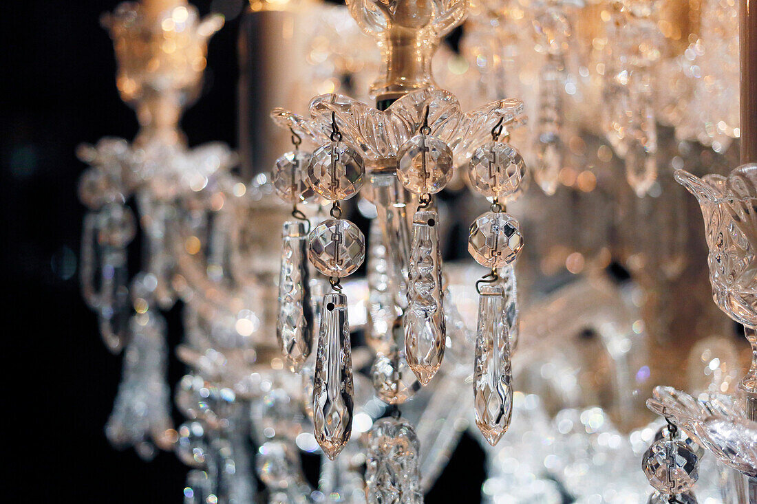 'France, Paris. 8th district. Petit Palais. Exhibition on Baccarat. Detail of the   ''Tsarina's candelabra'' (1867).'