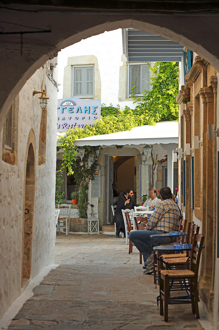 Vasiliki Taverna, Plakia, Chora, Patmos, Dodekanese, Griechenland