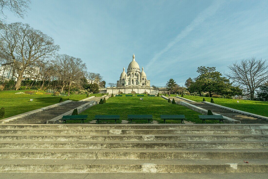 View on basilica of the Sacre Couer, Paris, France