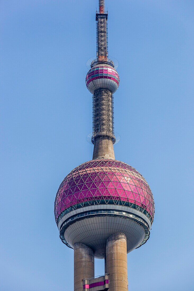 China, Shanghai, The Oriental Pearl Tower in Pudong