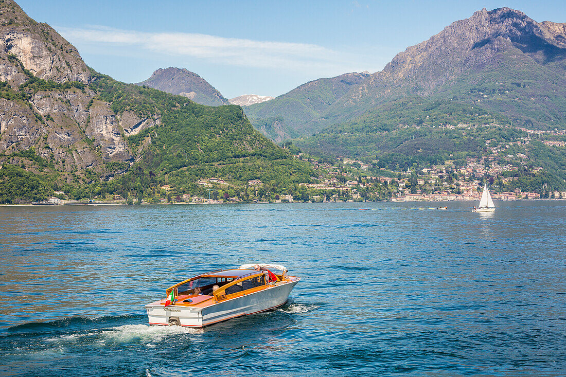 Boat on Lake Como, Lombardy, Italy