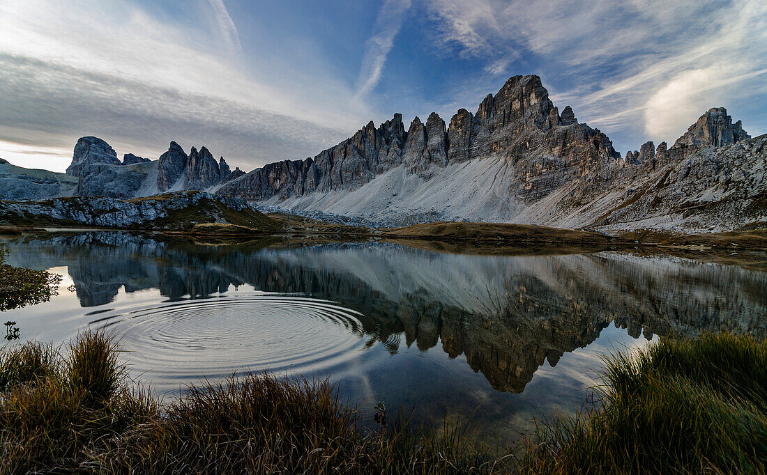 Patern Mount, Laghi dei Piani, Tre Cime di Lavaredo, Three peaks of lavaredo, Drei Zinnen, Dolomites, Veneto, South Tyrol, Italy, Laghi dei Piani