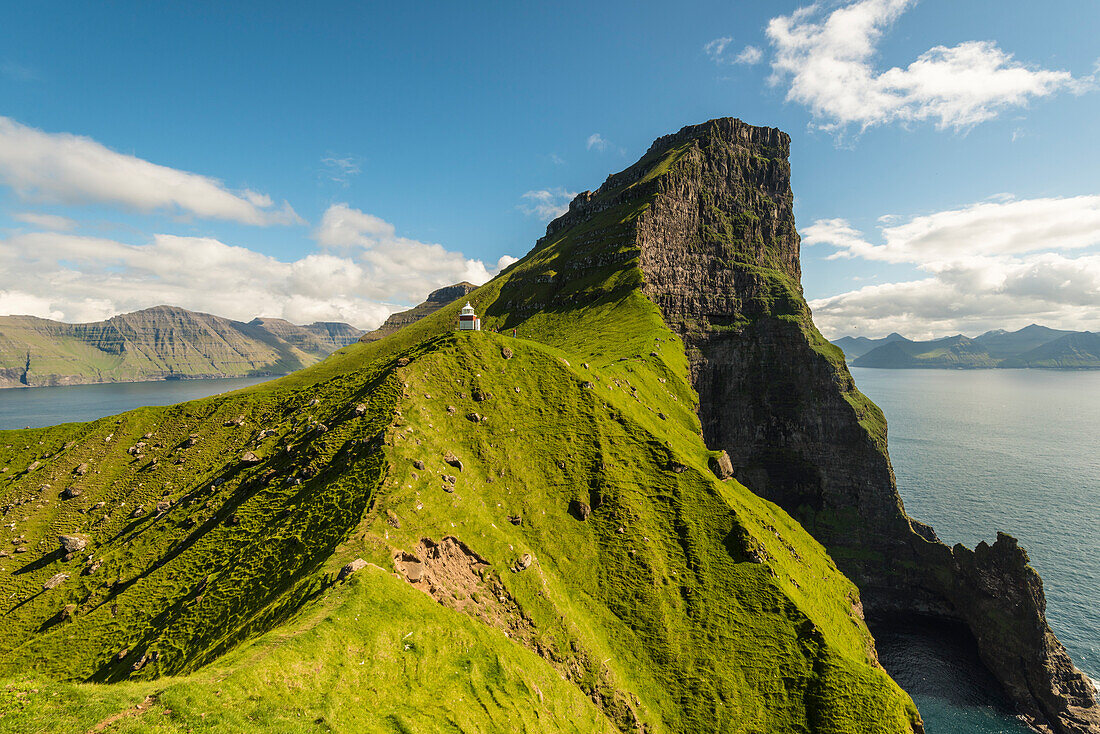 Kallur lighthouse, Kalsoy island, Denmark, Faroe Islands