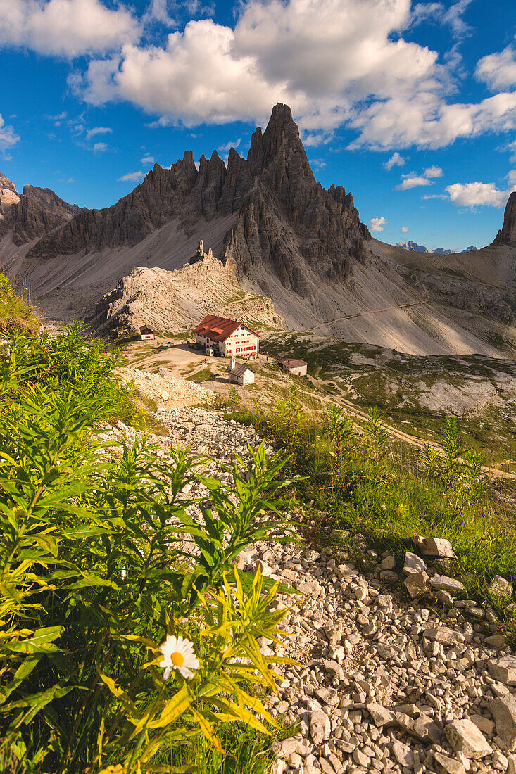 Mount Pateno and Locatelli refuge, Bolzano Province, Veneto, Italy