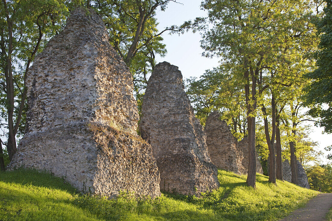 Die Römersteine, Überreste des römischen Aquädukts in Mainz, Rheinland-Pfalz, Deutschland, Europa
