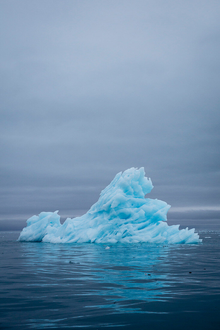 Small iceberg at glacier Bråsvellbreen Nordauslandet, Spitzbergen, Svalbard