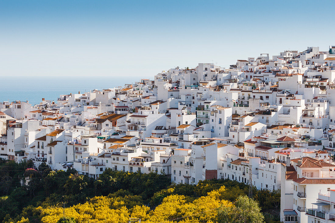 Torrox, pueblo blanco, weißes Dorf, Costa del Sol, Mittelmeer, Provinz Malaga, Andalusien, Spanien, Europa