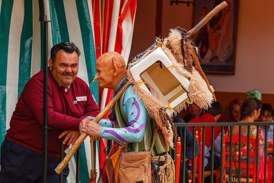 Schausteller, Feria de Abril, Frühlingsfest, Sevilla, Andalusien, Spanien, Europa