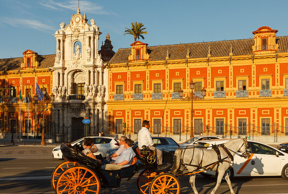 Palacio de San Telmo, ehemalige Marineschule, 18.Jhd., Sevilla, Andalusien, Spanien, Europa