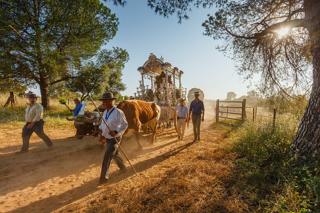 El Rocio, Wallfahrt nach El Rocio, Fest, Pfingsten, Provinz Huelva, Provinz Sevilla, Andalusien, Spanien, Europa