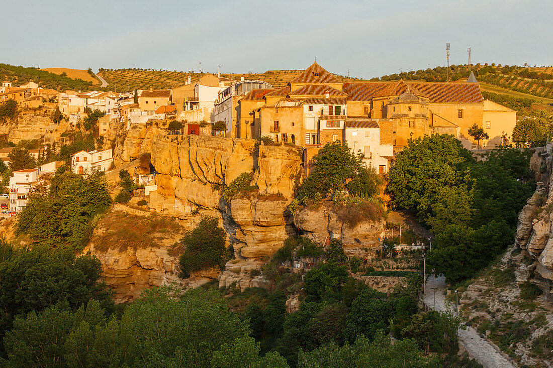 Iglesia del Carmen church, Tajo del Rio Alhama, gorge of the Alhama river, Alhama de Granada, Granada province, Andalucia, Spain, Europe