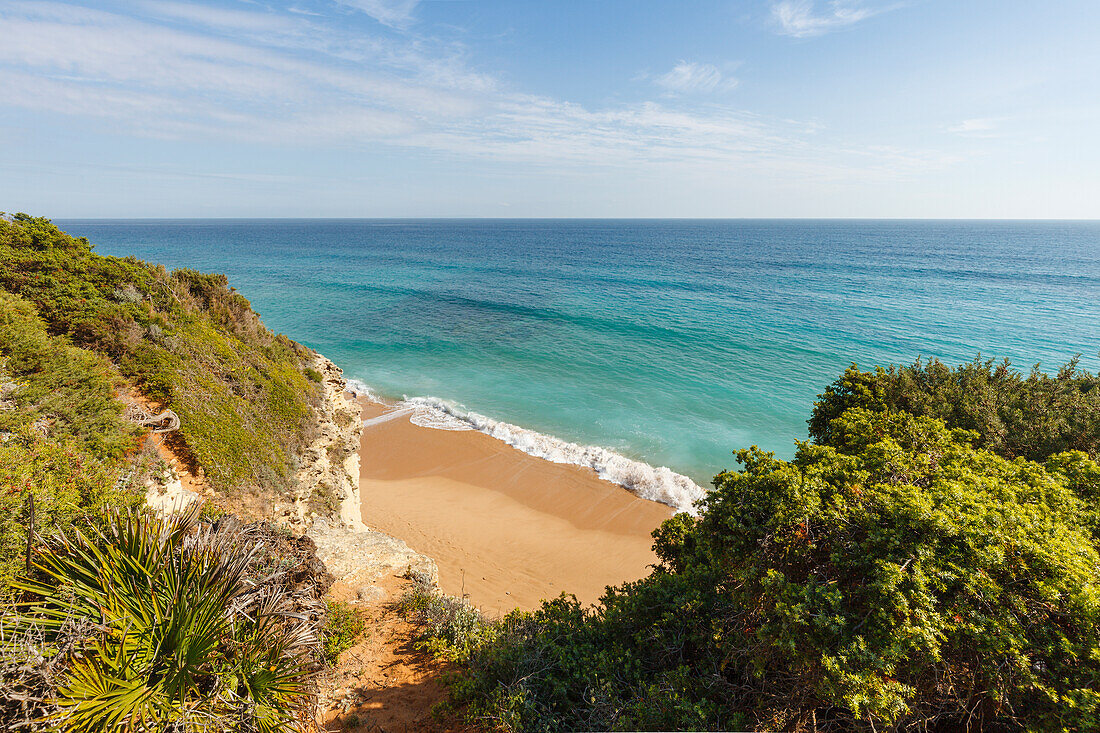 Strand, Los Caños de Meca, Parque Natural de la Breña, Naturpark, bei Vejer de la Frontera,  Costa de la Luz, Atlantik, Provinz Cadiz, Andalusien, Spanien, Europa