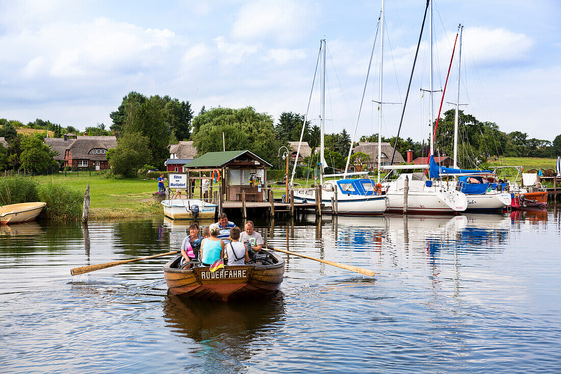 ' Rowing ferry, Moritzdorf, Rügen Island, Mecklenburg-Western Pomerania; Baltic Sea, Germany, Europe'