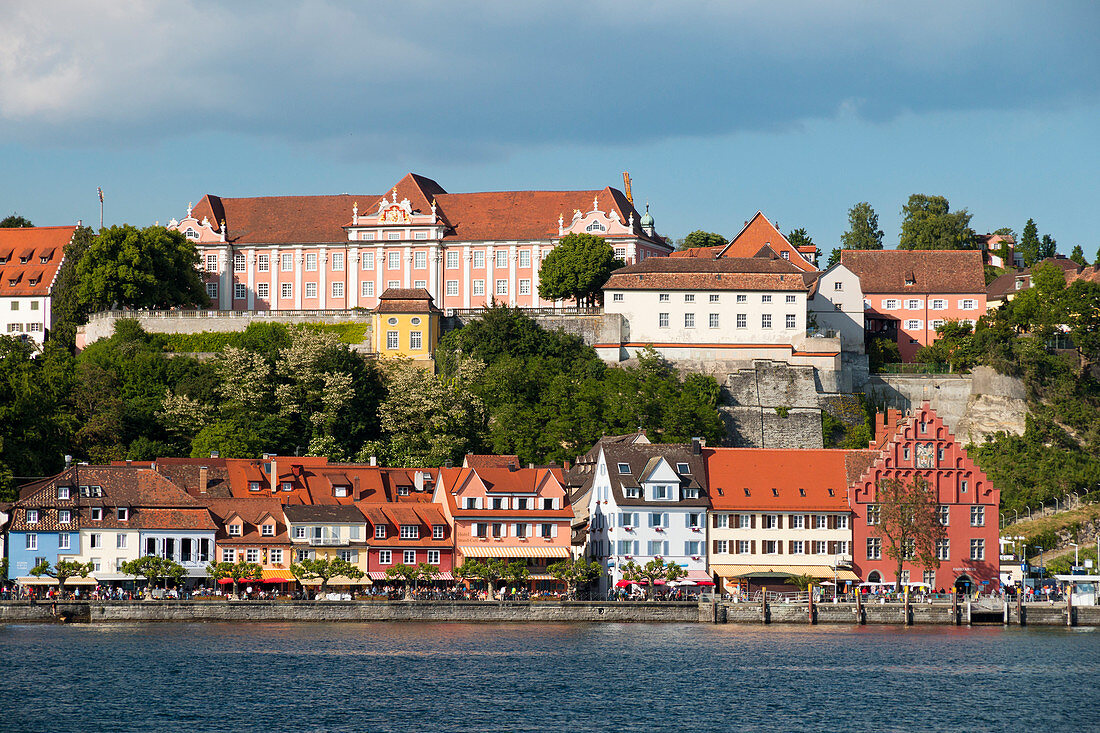 Meersburg am Bodensee mit Schloss, Baden-Württemberg, Deutschland