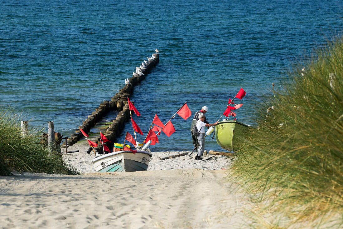 ' fishing boats, Darß, Baltic Sea, Mecklenburg-Western Pomerania; Germany, Europe'