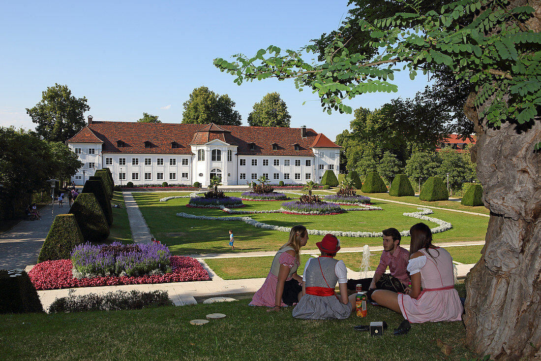 Orangerie und Hofgarten, Fürstäbtliche Residenz, Kempten, Allgäu, Schwaben, Bayern, Deutschland