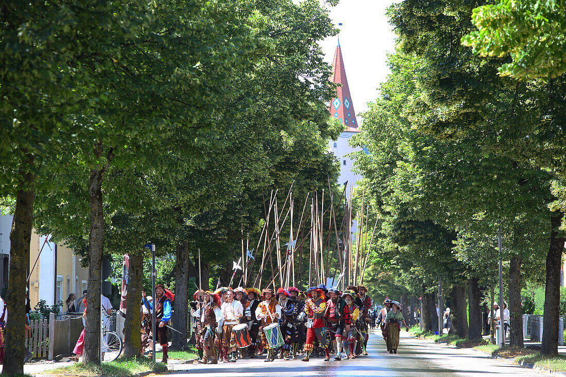 Medieval Frundsberg Festival, Mindelheim, Lower Allgaeu, Allgaeu, Swabia, Bavaria, Germany