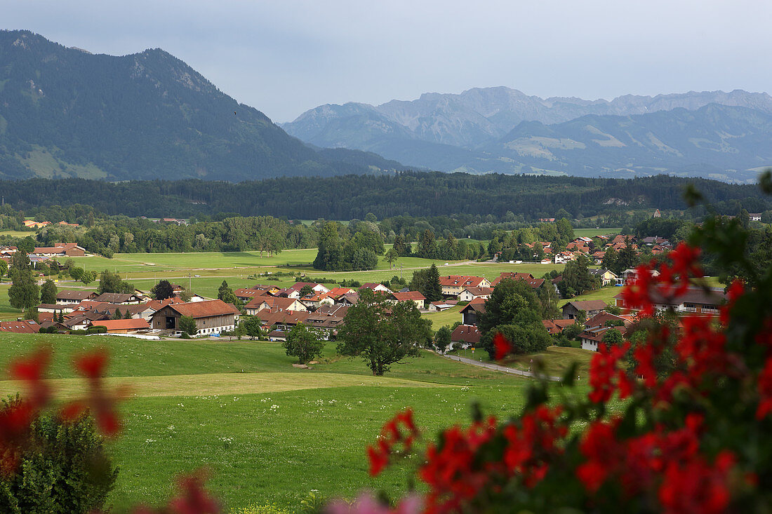 Aussicht über Immenstadt, Immenstadt, Allgäu, Deutschland