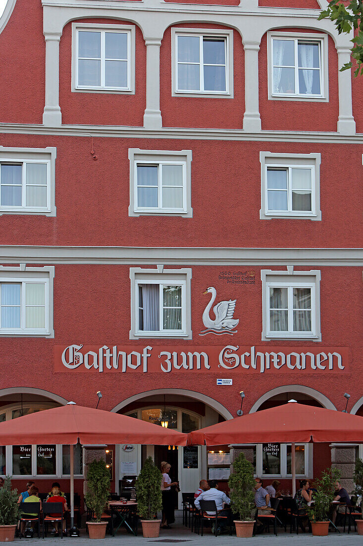 Gasthaus zum Schwanen, Kalchgasse, Memmingen, Schwaben, Bayern, Deutschland