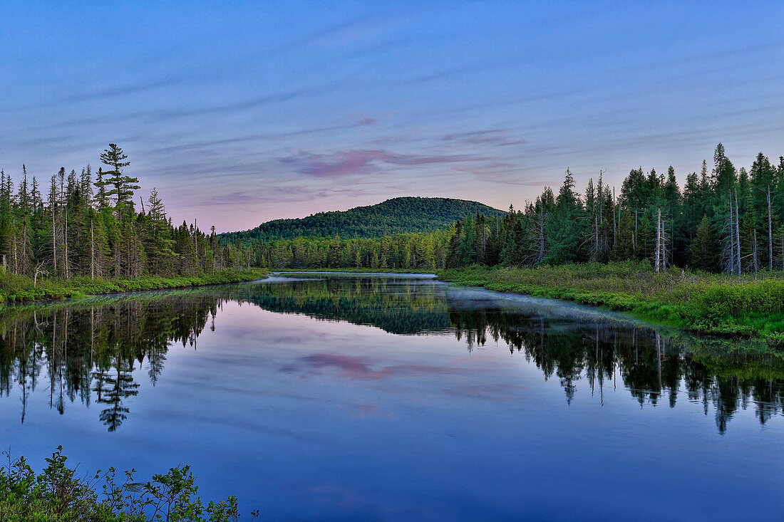 Scenic View Of Saint Regis River In Adirondack Park