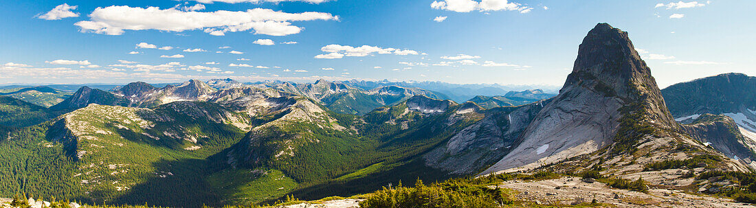Panoramic View Of Vicuna Peak, British Columbia, Canada