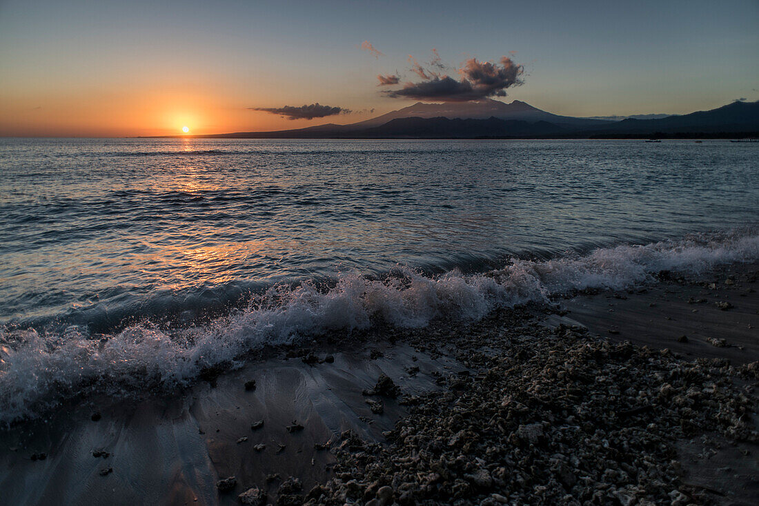 View Of Sunrise In Gili Air, Gili Islands, Indonesia