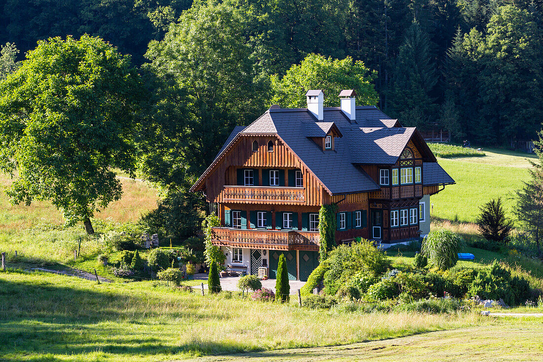 Typisches Ausseer Haus, Bad Aussee, Steiermark, Österreich, Europa