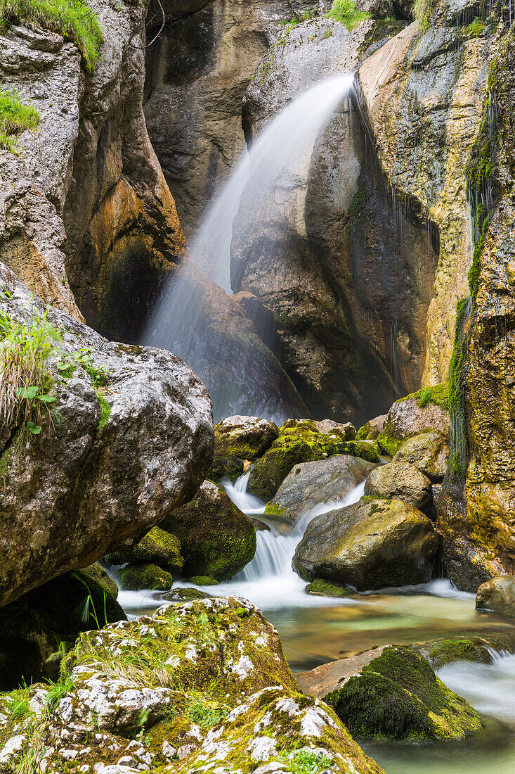 Zimitz-Wasserfall nahe Grundlsee, Bad Aussee, Steiermark, Österreich, Europa