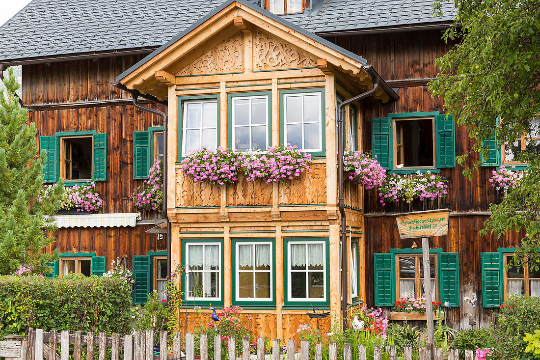 Typical Ausseer house, Altaussee, Styria, Europe