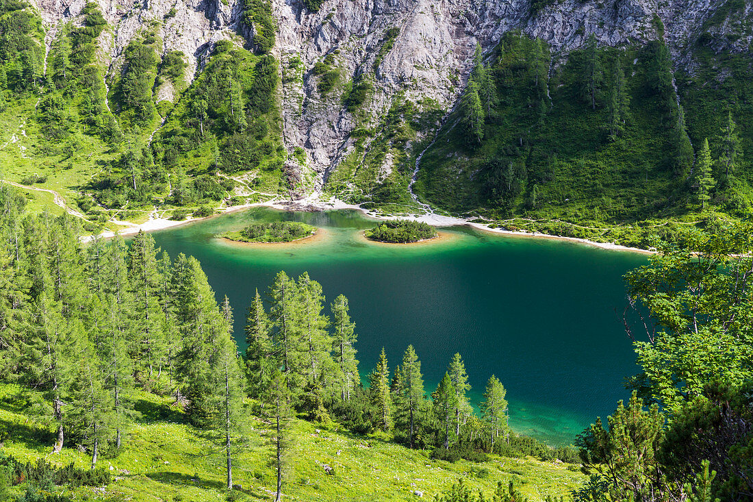 Lake Steirersee, Tauplitzalm, Totes Gebirge, Styria, Austria, Europe