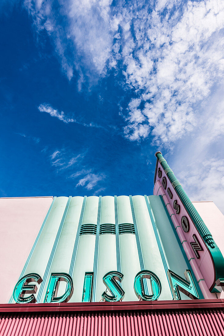 Das Edisonkino in der Innenstadt von Fort Myers, Fort Myers, Florida, USA