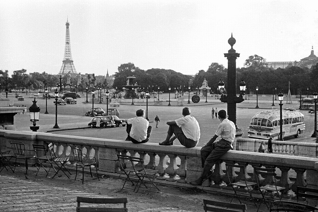 1959, Strassenszene, Place de Varsovie, Paris, Frankreich