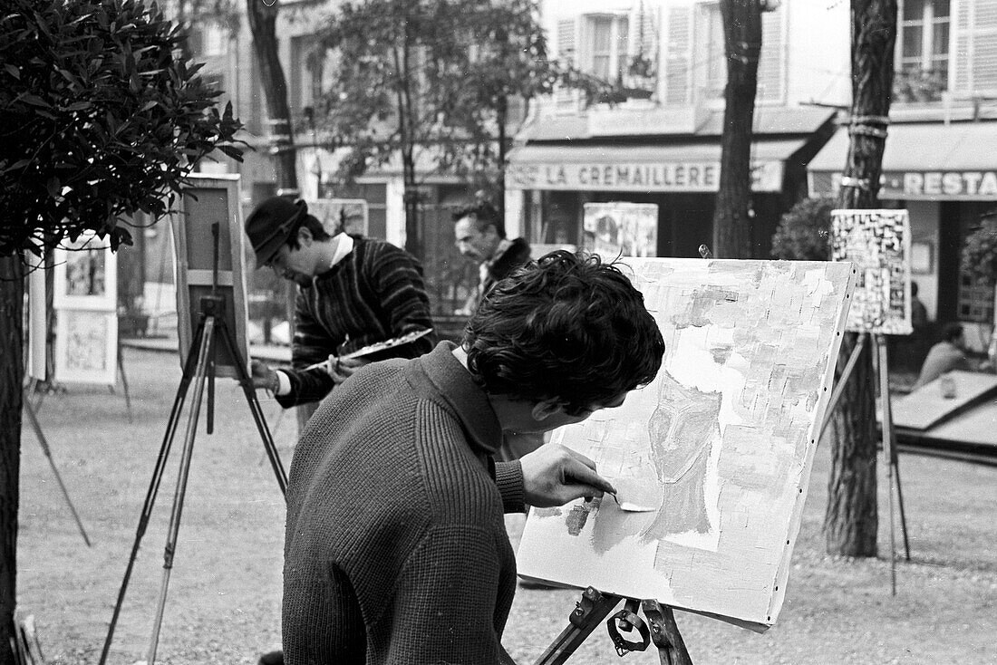 1960, drawer, Place du Tertre, Paris, France